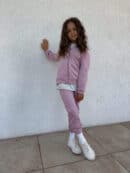 Komplet dziecięcy kaptur LOGO – różowy