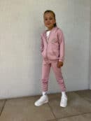 Komplet dziecięcy kaptur LOGO – różowy