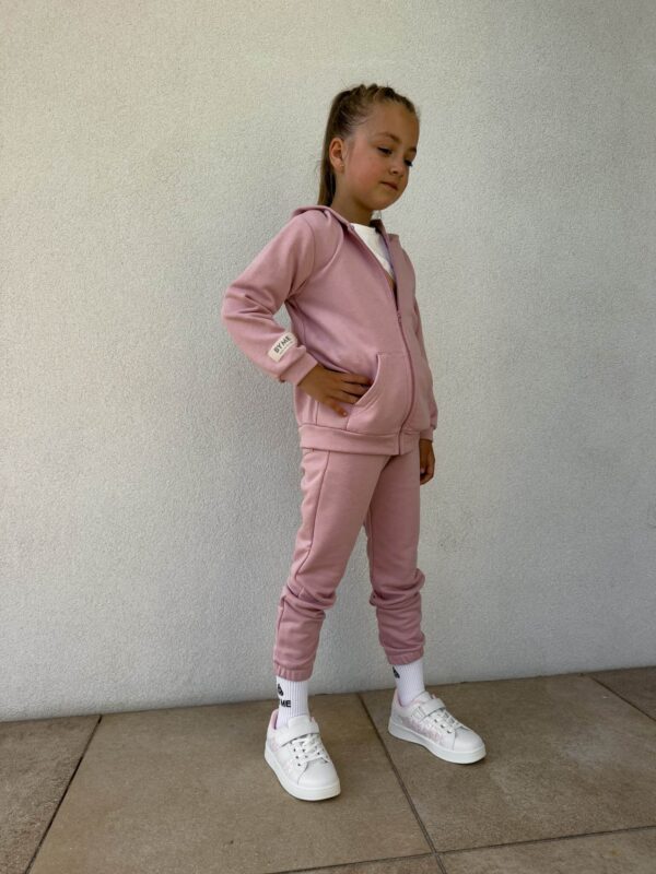 Komplet dziecięcy kaptur LOGO – różowy