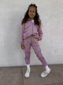 Komplet dziecięcy kaptur LOGO – różowy