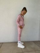 Komplet dziecięcy kaptur LOGO – różowy