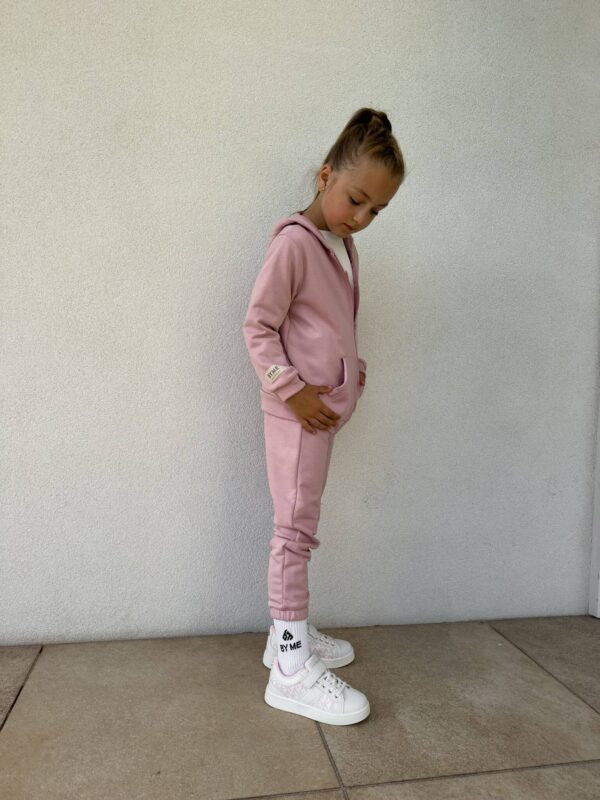 Komplet dziecięcy kaptur LOGO – różowy