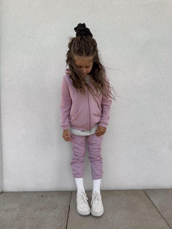 Komplet dziecięcy kaptur LOGO – różowy