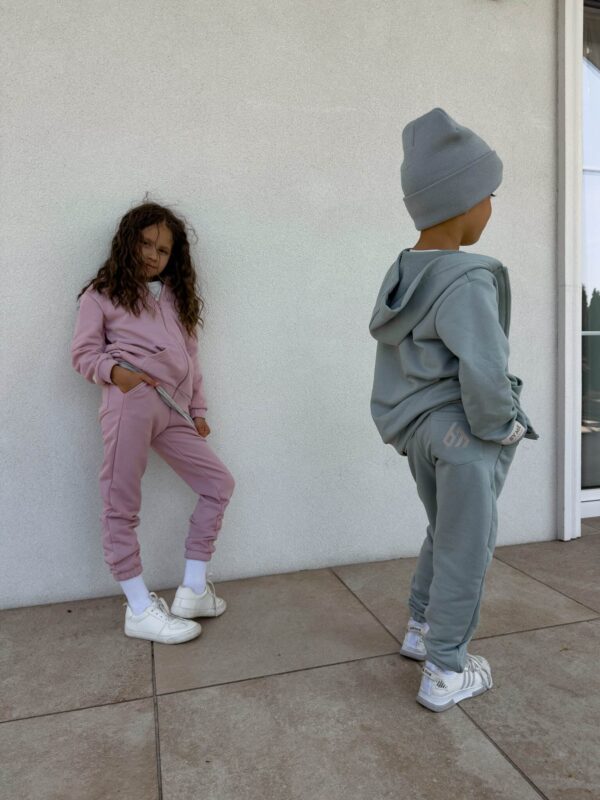 Komplet dziecięcy kaptur LOGO – różowy