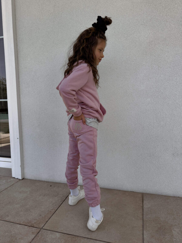 Komplet dziecięcy kaptur LOGO – różowy