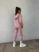 Komplet dziecięcy kaptur LOGO – różowy