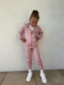 Komplet dziecięcy kaptur LOGO – różowy