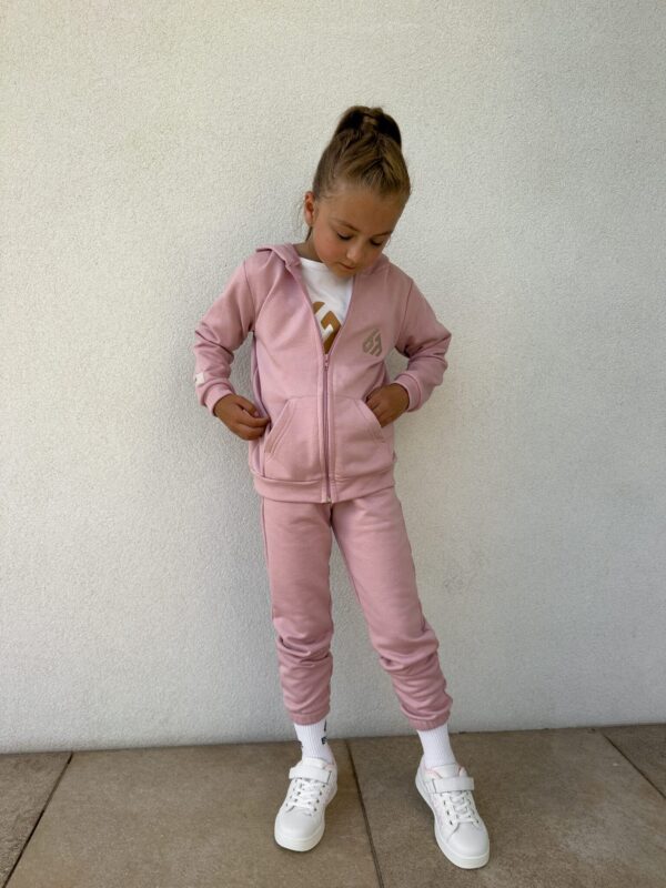 Komplet dziecięcy kaptur LOGO – różowy
