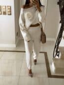 Komplet DELANI LONG – ecru