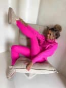 Sweter golf INKO - mocny róż