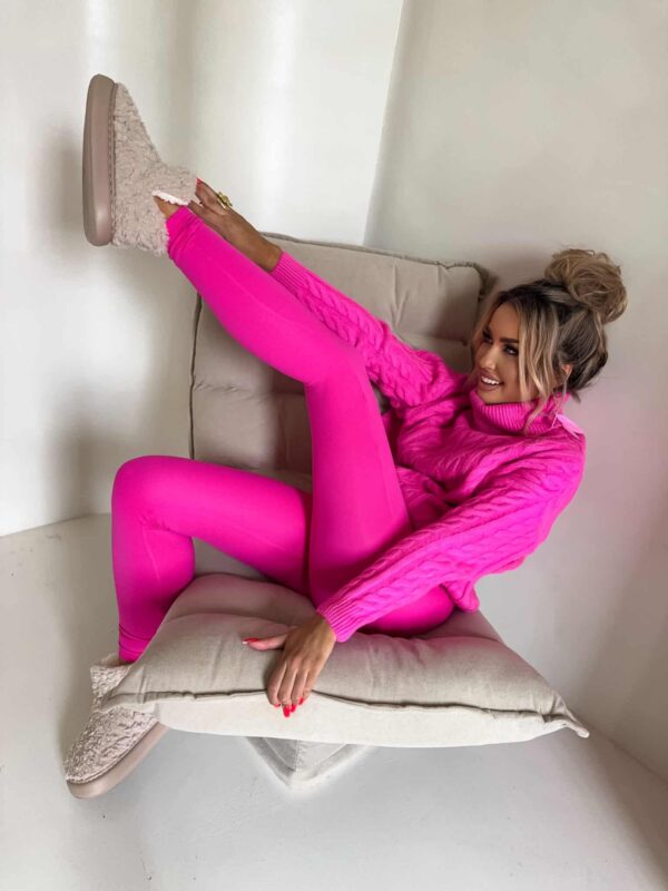 Sweter golf INKO - mocny róż