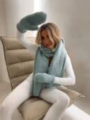 Komplet FROST szal + rękawiczki – szałwiowy