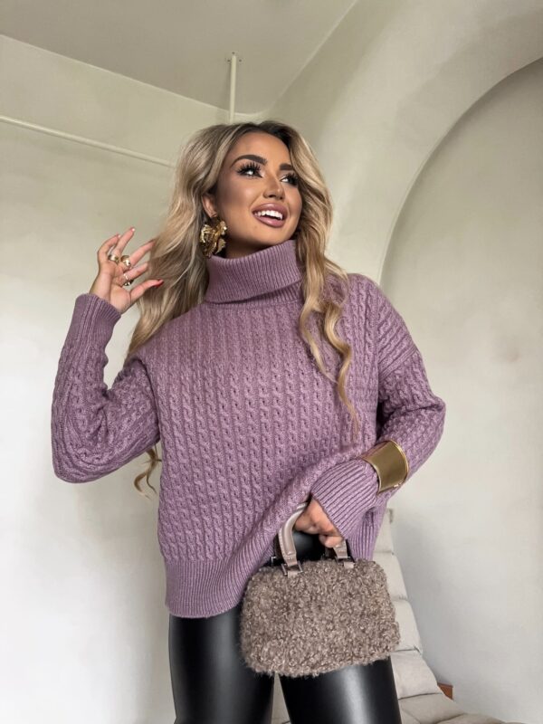 Sweter golf INKO - ametyst