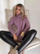 Sweter golf INKO - ametyst