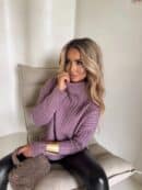 Sweter golf INKO - ametyst