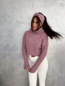 Sweter golf INKO - ametyst