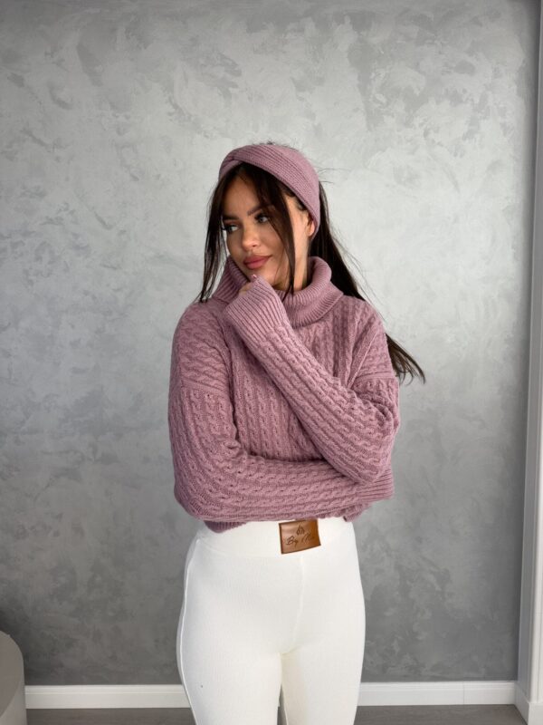 Sweter golf INKO - ametyst