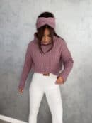 Sweter golf INKO - ametyst