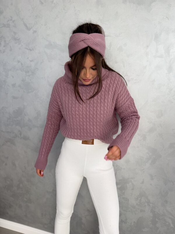 Sweter golf INKO - ametyst