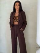 Marynarka SLIM - czekoladowa