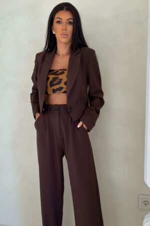 Marynarka SLIM - czekoladowa