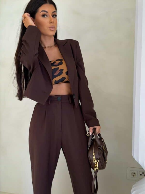 Marynarka SLIM - czekoladowa