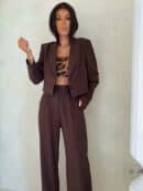 Marynarka SLIM - czekoladowa