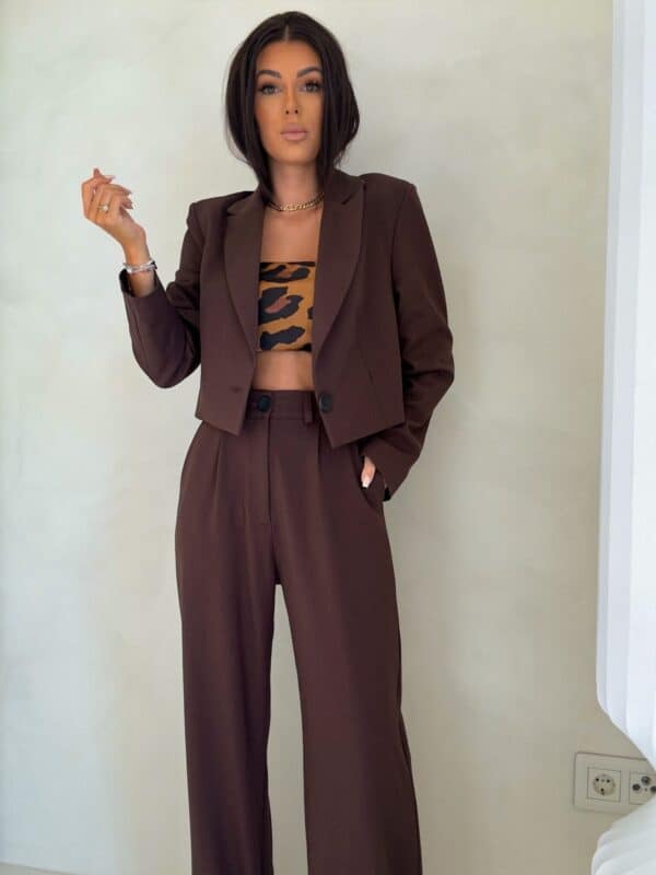 Marynarka SLIM - czekoladowa