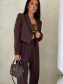 Marynarka SLIM - czekoladowa