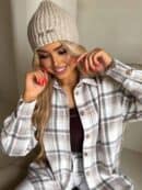 Koszula KRATA - szaro-beżowa Koszula KRATA - szaro-beżowa