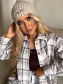 Koszula KRATA - szaro-beżowa Koszula KRATA - szaro-beżowa