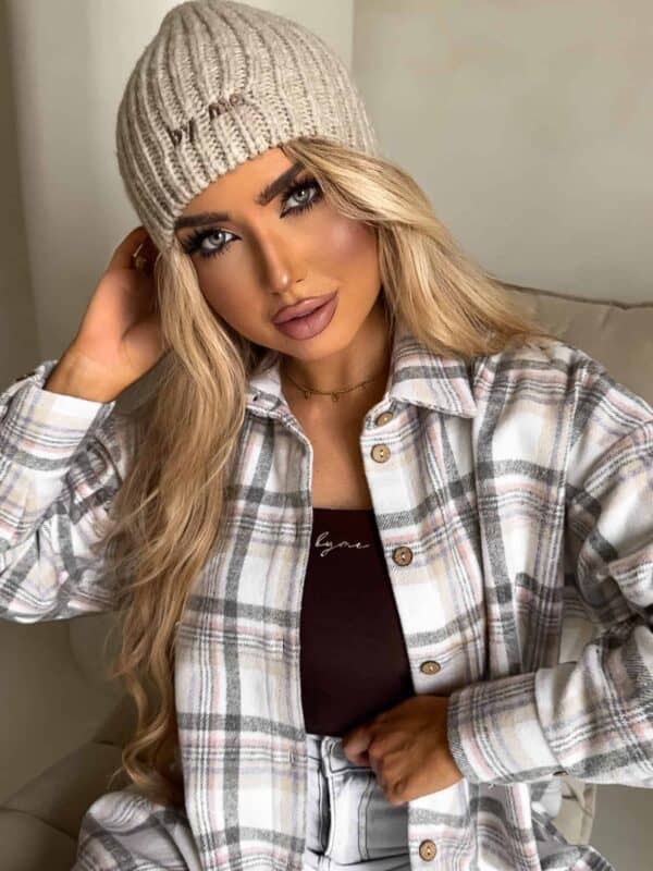 Koszula KRATA - szaro-beżowa Koszula KRATA - szaro-beżowa