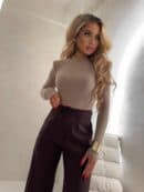 Bluzka MIRELLA logo – beżowa