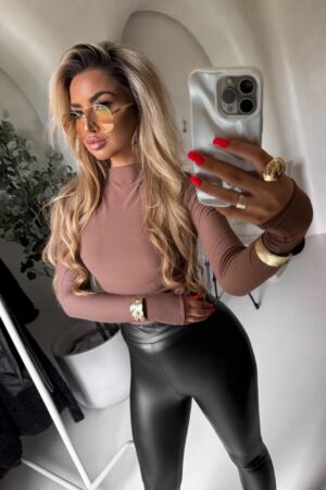 Bluzka SKIN gładka – latte