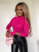 Bluzka SKIN gładka – różowa