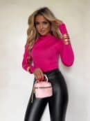 Bluzka SKIN gładka – różowa