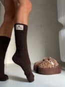 Skarpety WOOL – czekoladowe