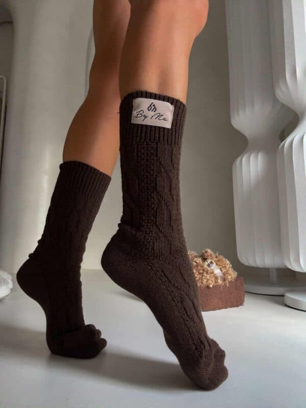 Skarpety WOOL – czekoladowe