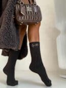 Skarpety WEŁNA – czekoladowe