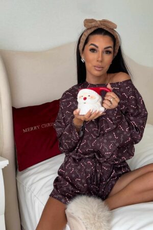 Piżamka CHRISTMAS DOSTĘPNE OD 04.12- czekoladowa