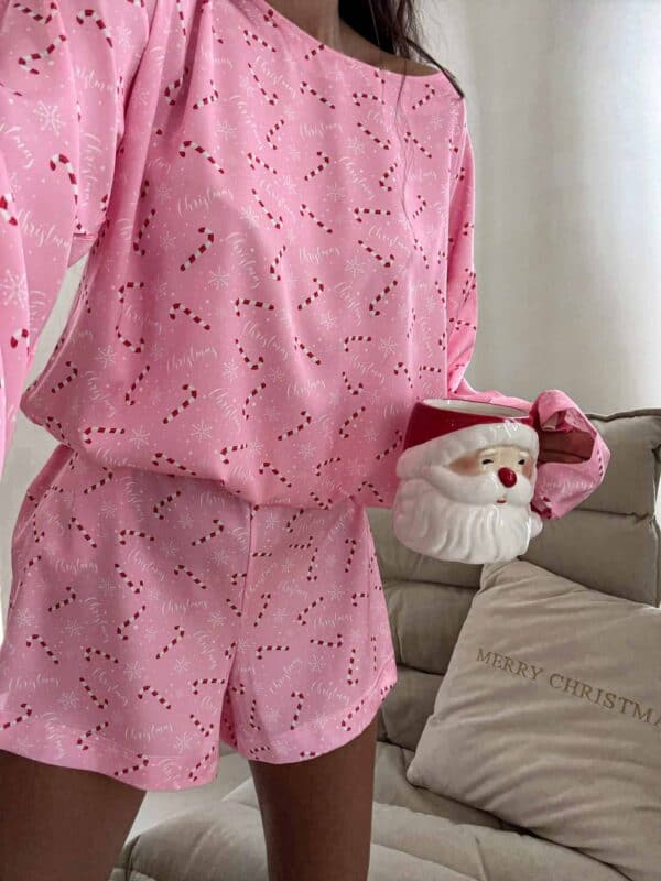 Piżamka CHRISTMAS DOSTĘPNE OD 04.12- różowa Piżamka CHRISTMAS DOSTĘPNE OD 04.12- różowa