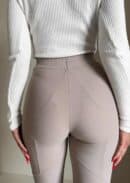 Legginsy FIT logo - beżowe