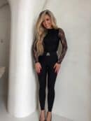 Bluzka SKIN IV transparent koronka - czarna Bluzka SKIN IV transparent koronka - czarna