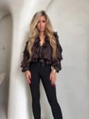 Bluzka COURTNEY - czekoladowa Bluzka COURTNEY - czekoladowa