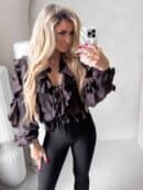 Bluzka COURTNEY - czekoladowa Bluzka COURTNEY - czekoladowa