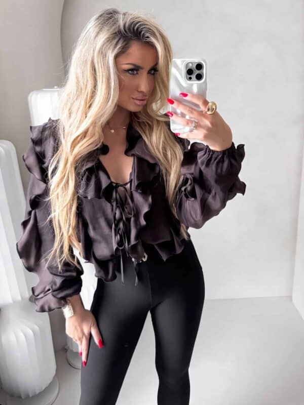 Bluzka COURTNEY - czekoladowa Bluzka COURTNEY - czekoladowa