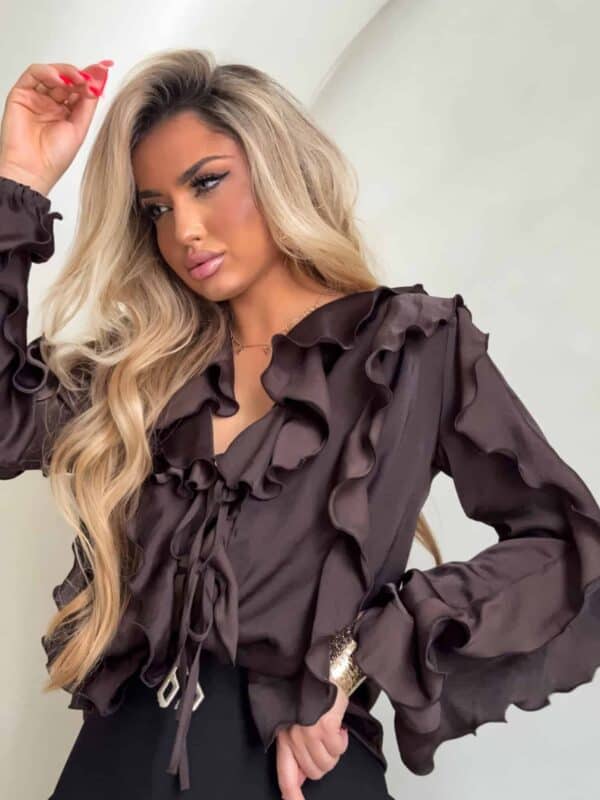 Bluzka COURTNEY - czekoladowa Bluzka COURTNEY - czekoladowa