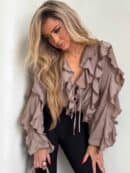 Bluzka COURTNEY - mokka Bluzka COURTNEY - mokka