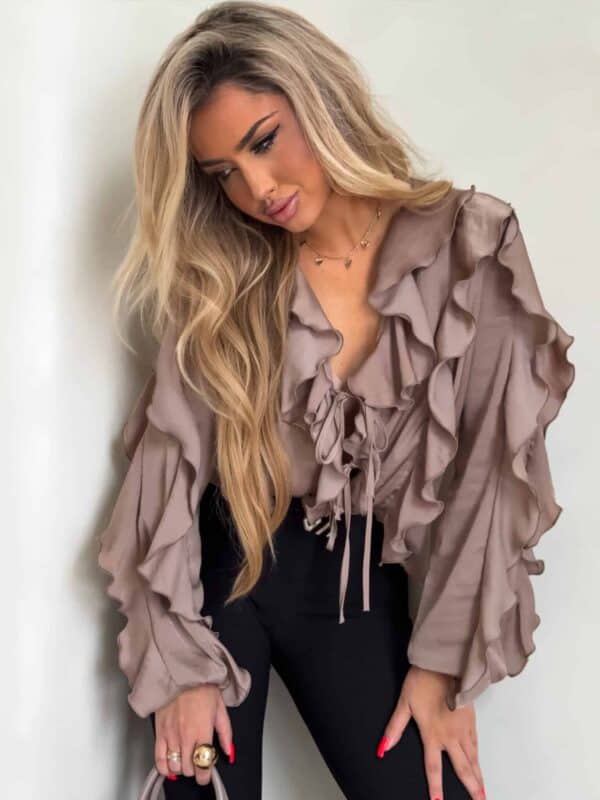 Bluzka COURTNEY - mokka Bluzka COURTNEY - mokka