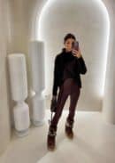 Sweter golf INKO - czekoladowy Sweter golf INKO - czekoladowy